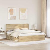Bedframe met hoofdeinde Sonoma 180 x 200 cm Massief grenenhout - thumbnail