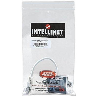 Intellinet 504195 tussenstuk voor kabels 2 x RJ45 RJ45 Zilver, Wit