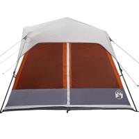 Tent met LED 441x288x217 cm grijs en oranje - thumbnail