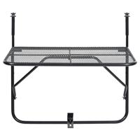 Balkontafel 60x40 cm staal zwart - thumbnail