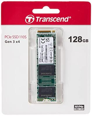 Transcend 110S NVMe/PCIe M.2 SSD 2280 harde schijf 128 GB M.2 NVMe PCIe 3.0 x4 Transcend 110S NVMe/PCIe M.2 SSD 2280 harde schijf 128 GB M.2 NVMe PCIe 3.0 x4