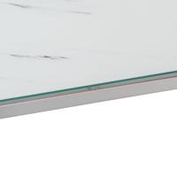 Wandtafel roestvrijstaal en gehard glas zilverkleurig - thumbnail