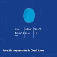 Maul Magneet (Ø x h) 32.6 mm x 9.8 mm Diverse kleuren 4 stuk(s) 6161299 - thumbnail