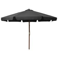 Parasol met houten paal 330 cm antraciet - thumbnail