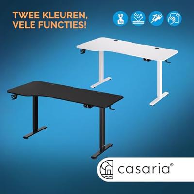 Zit sta Bureau In hoogte verstelbaar zwart 140x60x73-118cm Zit sta Bureau In hoogte verstelbaar zwart 140x60x73-118cm