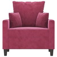 Fauteuil 60 cm fluweel wijnrood - thumbnail