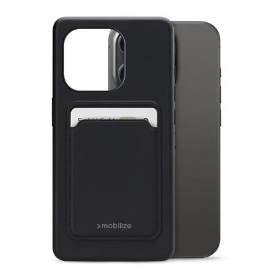 Mobilize Rubber Gelly Card Case Apple iPhone 15 Pro Matt Black