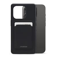Mobilize Rubber Gelly Card Case Apple iPhone 15 Pro Matt Black - thumbnail