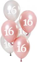 Ballonnen 16 Jaar Glossy Pink (6st) - thumbnail