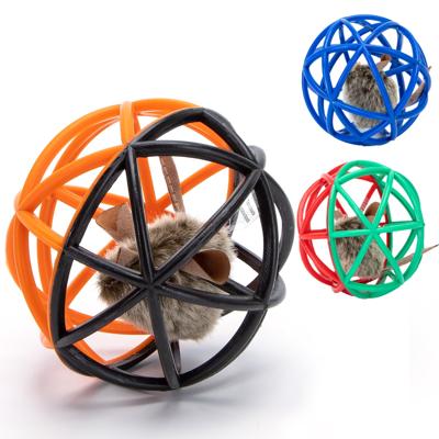 Nobleza Kattenspeelgoed - Open bal met piepende muis Nobleza Kattenspeelgoed - Open bal met piepende muis