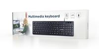 Multimedia toetsenbord zwart USB US Layout - thumbnail
