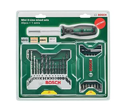 Bosch Accessories Mini X-Lin 2607017655 Bitset 41-delig Incl. bithouder en schroevendraaier