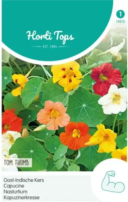 Zaden Tropaeolum Oost-Indische Kers Tom Thumb Hortitops - Hortitops