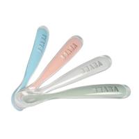 Set van 4 lepels Soft, eerste leeftijd, zonder BPA, van BEABA blue/ eucalyptus/ pink/ mist - thumbnail