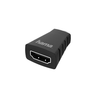 Hama HDMI-adapter, micro-HDMI-stekker - HDMI-aansluiting, Ultra-HD 4K HDMI kabel Zwart