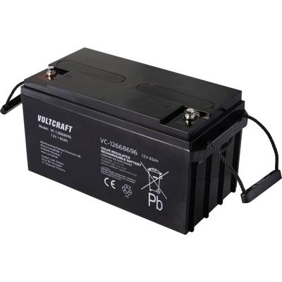 VOLTCRAFT VC-12668696 Loodaccu 12 V 65 Ah Loodvlies (AGM) (b x h x d) 350 x 179 x 167 mm Onderhoudsvrij, Geringe zelfontlading