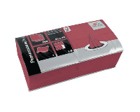 Servet bordeaux rood cellulose 2 laags 33 cm 1/4 vouw fasana (250 stuks) - thumbnail