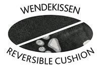 TRIXIE HONDENMAND JIMMY OVAAL ZWART MET POOTPRINT 55X45 CM - thumbnail