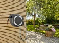 Gardena wandslangenbox 25 meter wit rollup - thumbnail