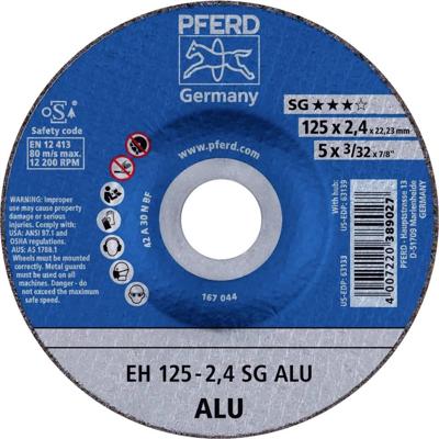 PFERD TOOLS EH 125-2,4 SG ALU 61320822 Doorslijpschijf gebogen 125 mm 25 stuk(s) Aluminium, Non-ferrometaal
