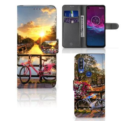 Motorola One Action | Flip Cover | Amsterdamse Grachten