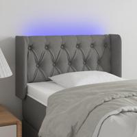 Hoofdbord LED 83x16x78/88 cm stof donkergrijs - thumbnail