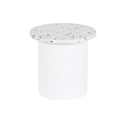 Bijzettafel Home ESPRIT Wit Hout MDF Terrazzo 40 x 40 x 37,5 cm