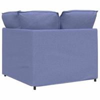 Modulaire hoekmodule bank met kussens 100 cm jeansblauw - thumbnail