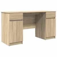 Bureau met lade Sonoma eiken 140 x 49 x 76 cm Bewerkt hout - thumbnail