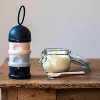 BEABA Stapelbare melkdispenser (donkerblauw + grijs + roze) - thumbnail