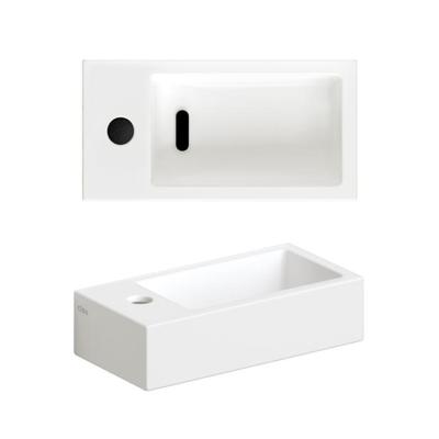 Clou Flush Fontein - 36x18x9cm - kraangat links - met afvoerplug - keramiek - mat wit CL/03.02032