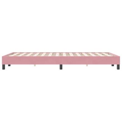 Boxspring zonder matras fluweel roze 120x220 cm