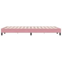 Boxspring zonder matras fluweel roze 120x220 cm - thumbnail
