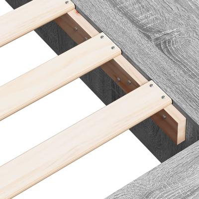 Bedframe bewerkt hout grijs sonoma eikenkleurig 90x200 cm