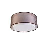 QAZQA Moderne plafonnière bruin met wit 50 cm 3-lichts - Drum Duo - thumbnail