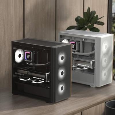 Aerocool b301a mini tower behuizing (zwart | 1x usb-a | 1x usb-c | rgb)