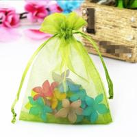 100 stuks organza geschenk zakken sieraden verpakking tas bruiloft feestdecoratie grootte: 7x9cm (D19 Olive Green) - thumbnail