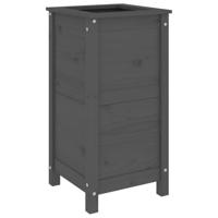 VidaXL Plantenbak 40x40x78 cm massief grenenhout grijs - thumbnail