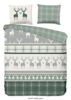 Good Morning Dekbedovertrek "rendieren" - Groen - (240x200/220 cm) - Katoen Flanel - thumbnail