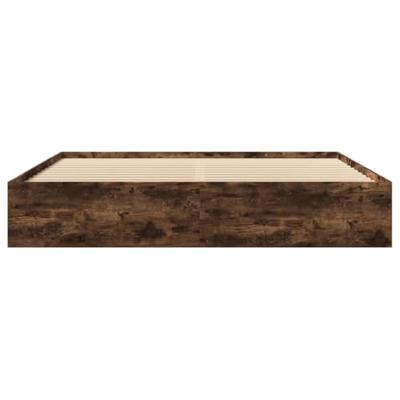 Bedframe zonder matras hout gerookt eikenkleurig 180x200 cm