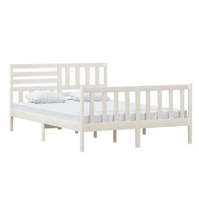 Bedframe massief hout wit 150x200 cm Bedframe massief hout wit 150x200 cm