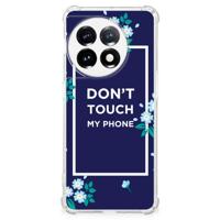 OnePlus 11 Anti Shock Case Flowers Blue DTMP - thumbnail