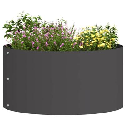VidaXL Plantenring 5 pcs zwart 40 x 40 x 20 cm koudgewalst staal