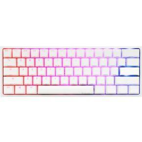Ducky one 2 pro mini white classic, gaming toetsenbord (wit, us lay-out, cherry mx silent red, rgb led, double-shot pbt, quack mechanics, 60%)