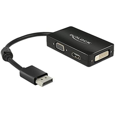 DeLOCK displayport > vga/hdmi/dvi adapter (zwart)