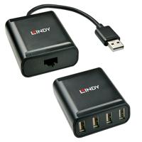 Lindy hub & concentrator USB 2.0 Zwart - thumbnail