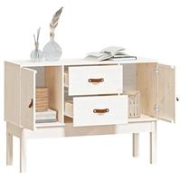 Dressoir 110x40x78 cm massief grenenhout wit - thumbnail