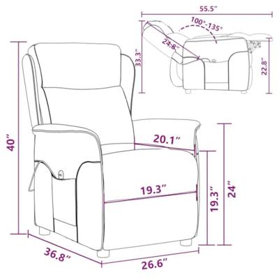 Massagestoel met kussen Crème 67.5 x 93.5 x 101.5 cm Stof