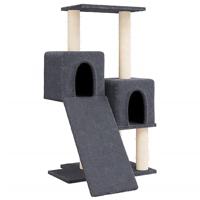 VidaXL Kattenmeubel met sisal krabpalen 82 cm donkergrijs - thumbnail
