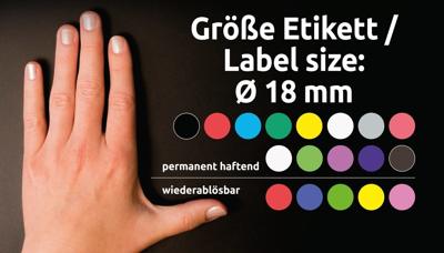 Etiket avery 3172 rond 18mm lichtrood 96st